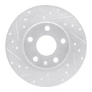 R1 08-15 Audi TT Rear Left Drilled & Slotted Silver Brake Rotor