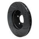 R1 03-09 Mercedes-Benz E320 Front Left Drilled & Slotted Black Brake Rotor