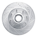 R1 08-25 Ford E-350 Super Duty Front Right Drilled & Slotted Silver Brake Rotor