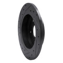 R1 10-13 Suzuki Kizashi Rear Right Drilled & Slotted Black Brake Rotor