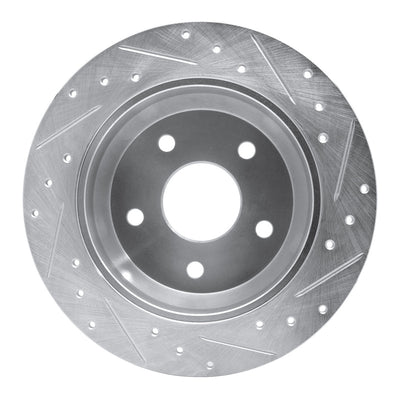 R1 99-04 Jeep Grand Cherokee Rear Drilled & Slotted Silver Brake Rotor Set
