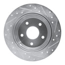 R1 99-04 Jeep Grand Cherokee Rear Drilled & Slotted Silver Brake Rotor Set