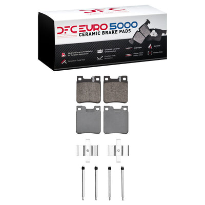 DFC 92-99 Mercedes-Benz CL600 Rear Rotors with Euro 5000 Ceramic Brake Pads w/Hardware