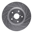 R1 06-21 Subaru WRX Front Right Drilled & Slotted Silver Brake Rotor