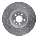 R1 03-09 Volvo XC90 Front Right Drilled & Slotted Silver Brake Rotor