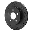 R1 1993-1997 Chevrolet Camaro Rear Left Drilled & Slotted Black Brake Rotor