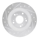 R1 00-09 Honda S2000 Rear Right Drilled & Slotted Silver Brake Rotor