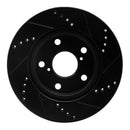 R1 06-18 Lexus HS250h Front & Rear Drilled & Slotted Black Brake Rotor Set