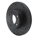 R1 06-13 BMW 325I (USA/Canada) Front Right Drilled & Slotted Black Brake Rotor