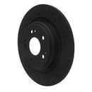 R1 17-20 Acura MDX Front & Rear Drilled & Slotted Black Brake Rotor Set