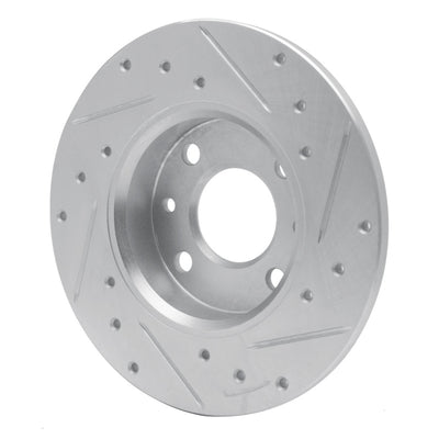 R1 12-19 Fiat 500 Front & Rear Drilled & Slotted Silver Brake Rotor Set
