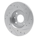 R1 12-19 Fiat 500 Front & Rear Drilled & Slotted Silver Brake Rotor Set