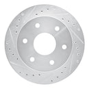 R1 88-00 Cadillac Escalade Front Left Drilled & Slotted Silver Brake Rotor