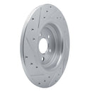 R1 20-25 Mercedes-Benz GLE350 Rear Right Drilled & Slotted Silver Brake Rotor