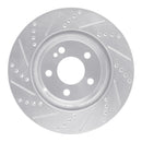R1 15-23 Mercedes-Benz C300 Coupe & Convertible Rear Right Drilled & Slotted Silver Brake Rotor