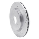 R1 2006-2013 Chevrolet Corvette Rear Right Drilled & Slotted Silver Brake Rotor