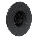 R1 79-85 Volkswagen Type 2 Front Right Drilled & Slotted Black Brake Rotor