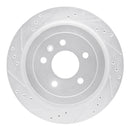 R1 13-19 Cadillac ATS Front & Rear Drilled & Slotted Silver Brake Rotor Set