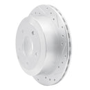 R1 05-06 Pontiac GTO Rear Right Drilled & Slotted Silver Brake Rotor