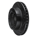 R1 80-94 Ford F-350 4WD (Excl Super Duty) Front Right Drilled & Slotted Black Brake Rotor
