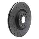 R1 18-25 Audi Q3 Front & Rear Drilled & Slotted Black Brake Rotor Set