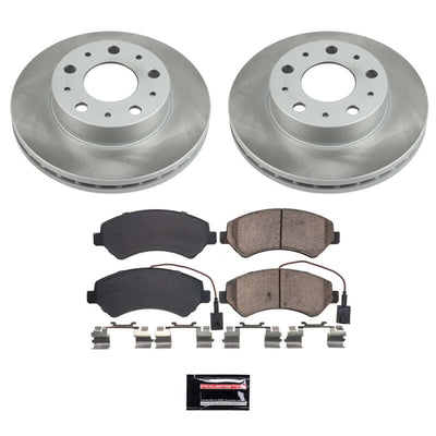 Power Stop 14-15 Ram ProMaster 1500 Front and Rear Semi-Coated Rotor Kit