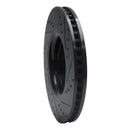 R1 15-21 Ford Edge Front Left Drilled & Slotted Black Brake Rotor