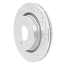 R1 99-04 Chrysler 300M Front Right Drilled & Slotted Silver Brake Rotor