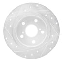 R1 11-16 Scion TC Rear Right Drilled & Slotted Silver Brake Rotor