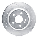 R1 20-25 Mercedes-Benz GLE350 Rear Right Drilled & Slotted Silver Brake Rotor