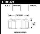 Hawk 2016 Cadillac CTS HPS Front Race Brake Pads