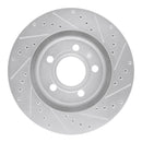 R1 04-09 Audi S4 Front & Rear Drilled & Slotted Silver Brake Rotor Set