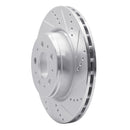 R1 17-24 Tesla 3 Front Drilled & Slotted Silver Brake Rotor Set