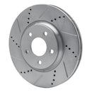 R1 04-12 Chevrolet HHR Front & Rear Drilled & Slotted Silver Brake Rotor Set