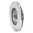 R1 91-97 Toyota Previa Front Right Drilled & Slotted Silver Brake Rotor