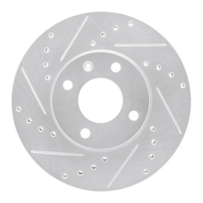 R1 16-22 Chevrolet SPARK (USA/Canada) Front Left Drilled & Slotted Silver Brake Rotor