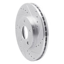 R1 04-08 Chevrolet Malibu Front Right Drilled & Slotted Silver Brake Rotor