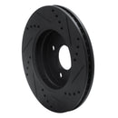 R1 03-10 Chevrolet Cobalt Front Left Drilled & Slotted Black Brake Rotor