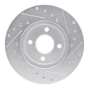 R1 83-88 Chrysler E CLASS Front Left Drilled & Slotted Silver Brake Rotor