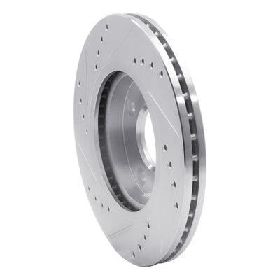 R1 11-19 Ford Fiesta Front Drilled & Slotted Silver Brake Rotor Set