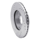 R1 11-19 Ford Fiesta Front Drilled & Slotted Silver Brake Rotor Set