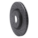 R1 07-10 Chevrolet HHR Front Right Drilled & Slotted Black Brake Rotor