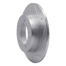 R1 90-94 Eagle TALON Rear Right Drilled & Slotted Silver Brake Rotor
