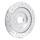 R1 21-26 Genesis G80 Rear Right Drilled & Slotted Silver Brake Rotor