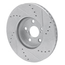 R1 08-19 Pontiac Vibe Front Drilled & Slotted Silver Brake Rotor Set