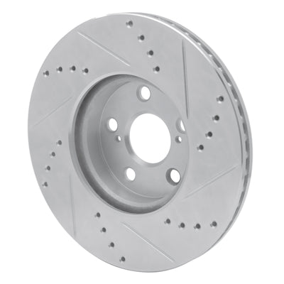 R1 09-19 Pontiac Vibe Front & Rear Drilled & Slotted Silver Brake Rotor Set