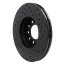 R1 99-03 Ford Windstar Front Left Drilled & Slotted Black Brake Rotor