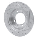 R1 00-07 Mitsubishi Space Star (Mexico) Rear Left Drilled & Slotted Silver Brake Rotor