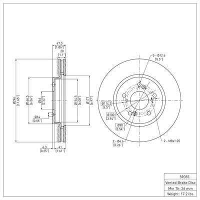 DFC 10-15 Honda Crosstour Front & Rear Geospec Rotors