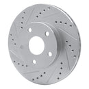 R1 91-97 Toyota Previa Front Left Drilled & Slotted Silver Brake Rotor
